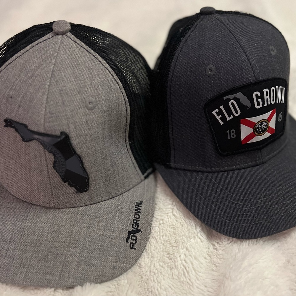 2 Flogrown adjustable baseball hats. Like new.